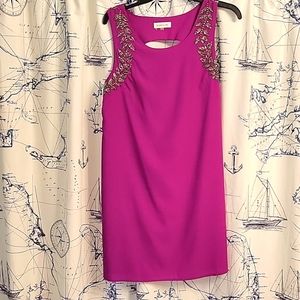 Magenta embellished dress